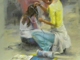 Galway City Summer Days  Pastel  18in x 24in  © Kevin Flood